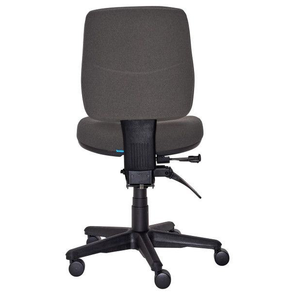 Buro Charcoal Roma 3 Lever Mid Back with Seat Slide without Arms SafeTex | Mega Office Supplies