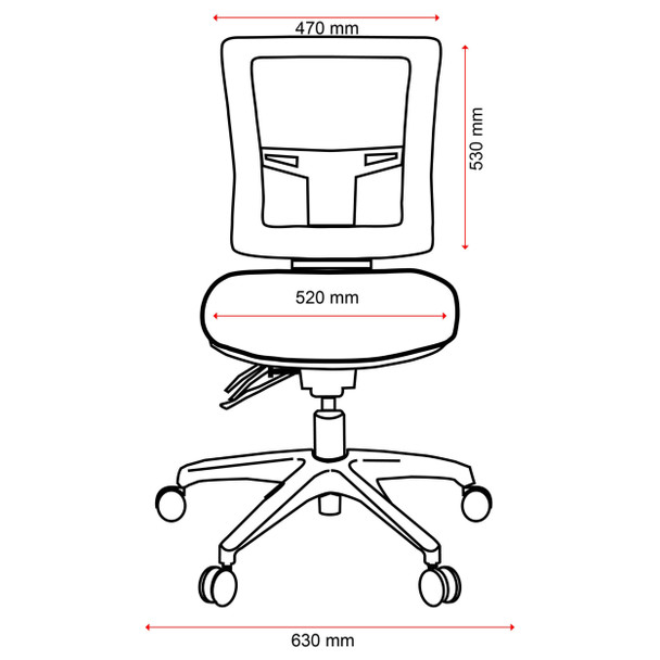 Buro Mesh Mid Back with Seat Slide Nylon Base without Arms SafeTex Charcoal Metro II 24/7 | Mega Office Supplies
