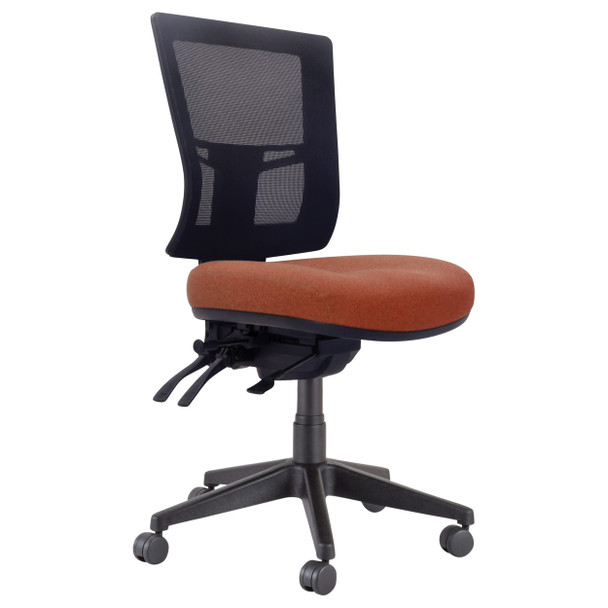Buro Metro II 24/7 Mesh Mid Back with Seat Slide Nylon Base without Arms SafeTex Rust | Mega Office Supplies