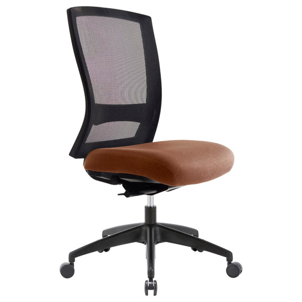 Buro Mentor Mesh Back Black Nylon Base without Arms Safetex Rust | Mega Office Supplies