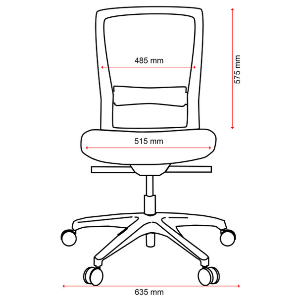Buro Black Nylon Base without Arms Safetex Cobalt Mentor Mesh Back | Mega Office Supplies