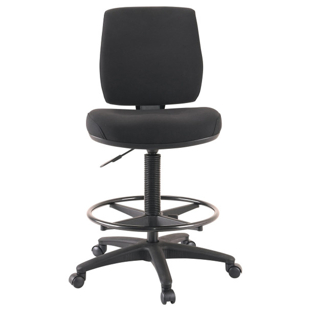 Buro Drafting Chair 1 Lever Mid Back Black Roma | Mega Office Supplies