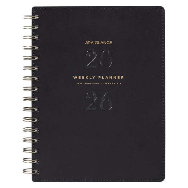 At-A-Glance 2026 Signature Collection Wiro Bound Weekly/Monthly Planner A5 Black