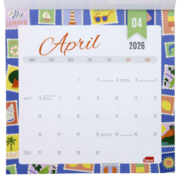 Magnetic Calendars Assorted 325 x 315mm 2026 Sasco
