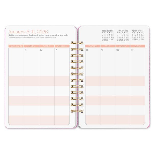 Orange Circle Diary Catching Colour 146 x 210mm Week To A View 2026