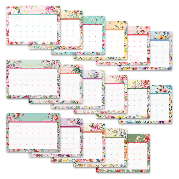 Orange Circle Decorative Desk Blotter Calendar 2026 Bella Flora | Mega Office Supplies Orange Circle Decorative Desk Blotter Calendar 2026 Bella Flora | Mega Office Supplies