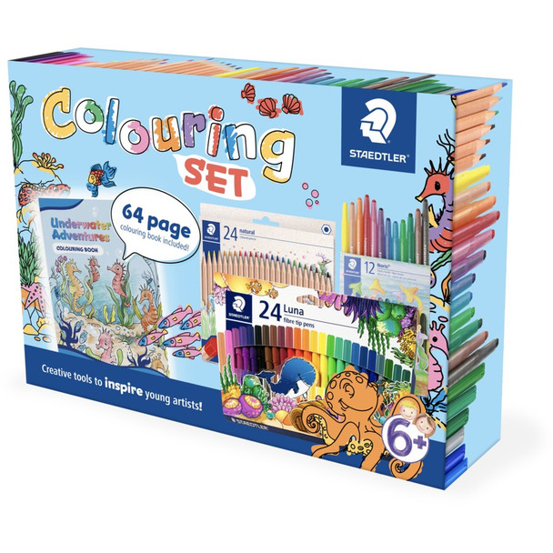 Staedtler Underwater Adventures Colouring Set with pencils, crayons, pens and book