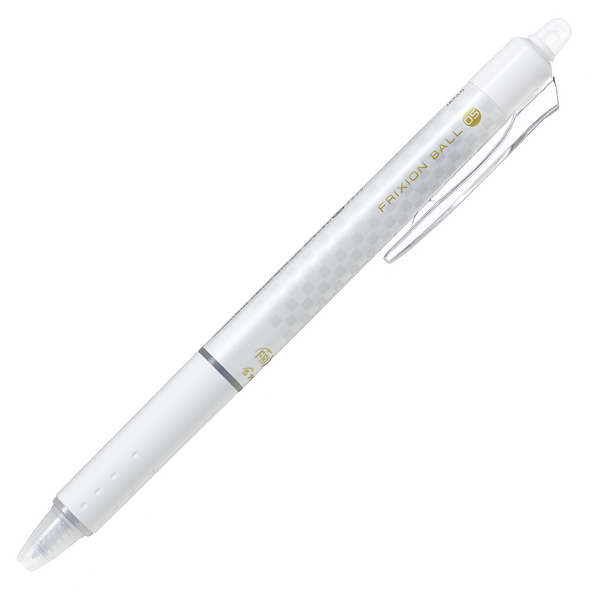 Pilot FriXion Clicker Limited Edition Erasable Gel Pen 0.5mm White Barrel Box of 10