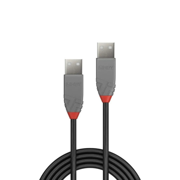 USB 2.0 Type A to A Cable Anthra Line Lindy 0.2m