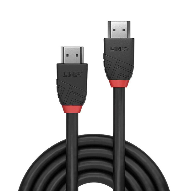 8K60Hz HDMI Cable Black Line Lindy 0.5m