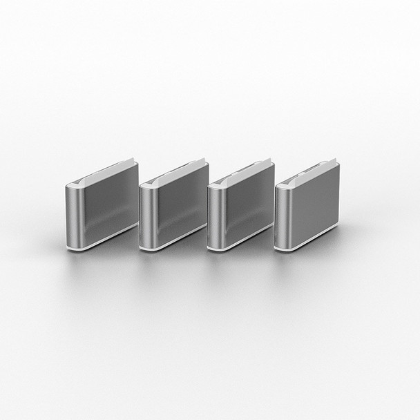 USB C, 4 Pack + Key, White, Lindy Port Blocker
