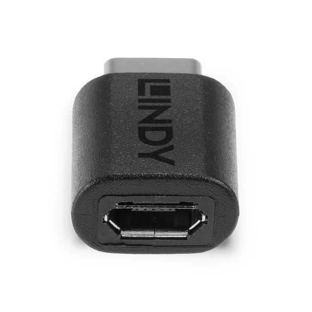 Type C Male to Micro-B Female Adapter Lindy USB 2.0