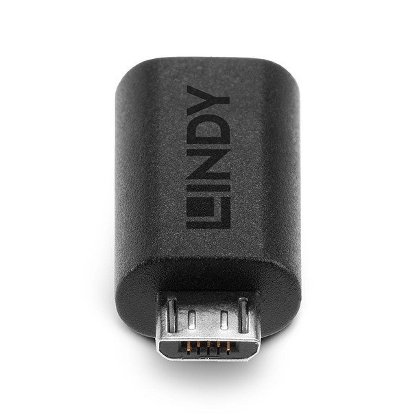 USB 2.0 Type Micro-B Male to C Female Lindy Adapter
