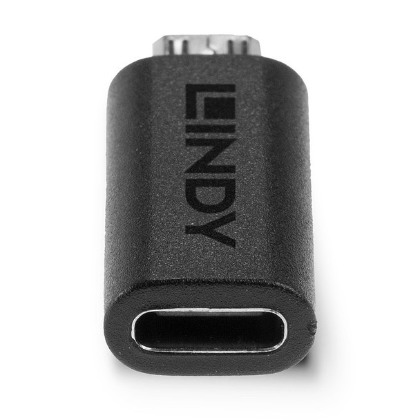 Type Micro-B Male to C Female Adapter Lindy USB 2.0 