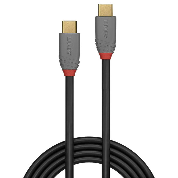USB 3.2 Type C to C Cable 20Gbps 5A PD Anthra Line Lindy 2m