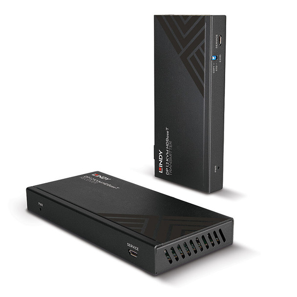Lindy 150m CAT6 DisplayPort 1.2 HDBaseT KVM Extender, USB, IR and RS-232