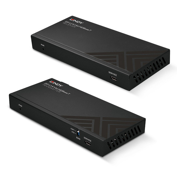 Lindy 150m CAT6 DisplayPort 1.2 HDBaseT KVM Extender Lindy 150m, USB, IR and RS-232