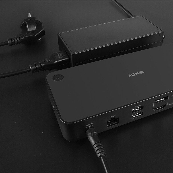 DST-Pro Universal USB-C and Type A Hybrid Lindy Laptop Docking Station