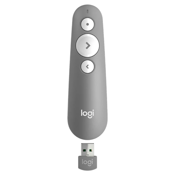 Logitech R500s Laser Presentation Remote with In-built Laser Pointer Mid Grey