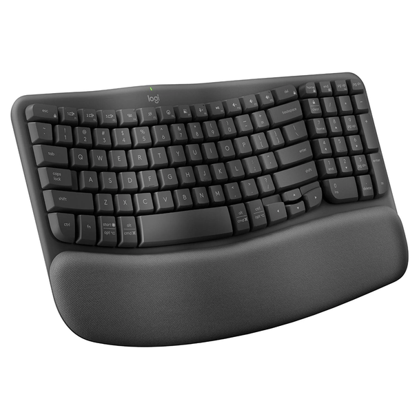 Ergonomic Wireless Keyboard Graphite Logitech Wave Keys