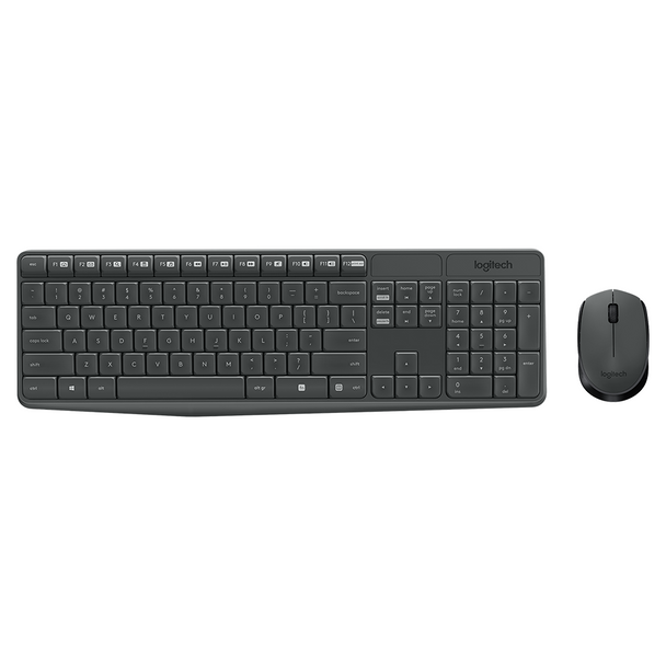 Logitech MK235 Wireless Keyboard and Mouse Combo Grey