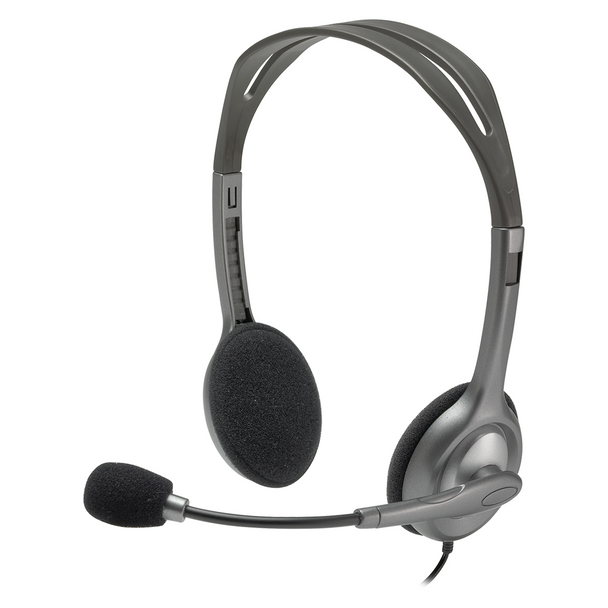 Logitech H110 Wired Stereo Headset Dark Grey