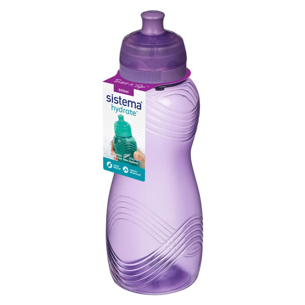 Sistema Wave Bottle 600ml Misty Purple