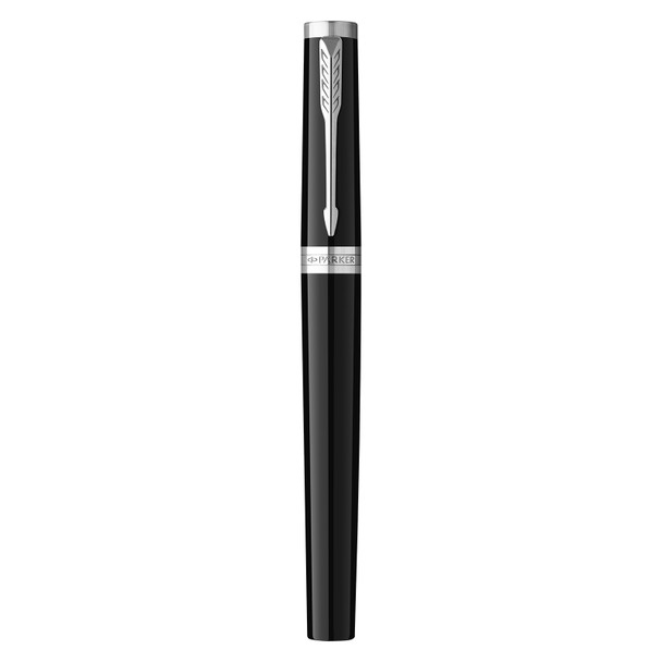 Parker Ingenuity Black Lacquer and Chrome Trim Fountain Pen Fine Nib