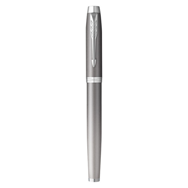 IM Writing Rituals Grey Finish with Gradient Chrome Trim Fountain Pen Medium Nib Parker