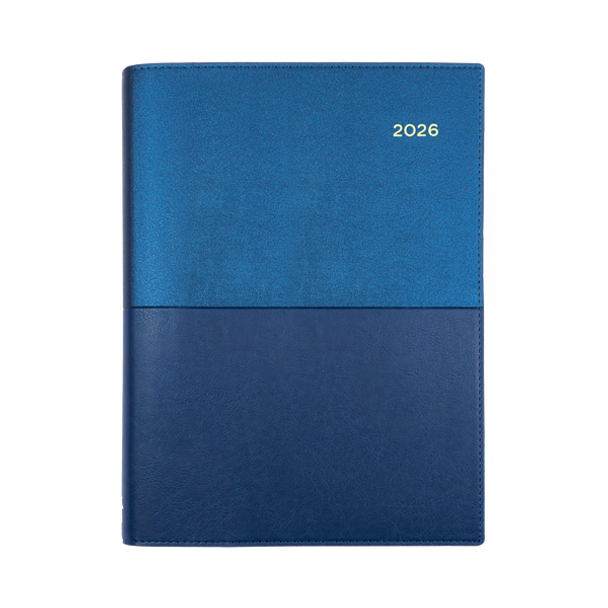 Collins Vanessa Diary 2026 A5 Blue Front Cover Display