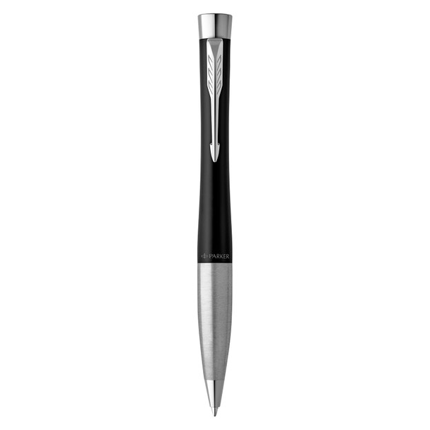 Parker Urban Muted Black Chrome Trim Twist Ballpoint Pen Medium Tip