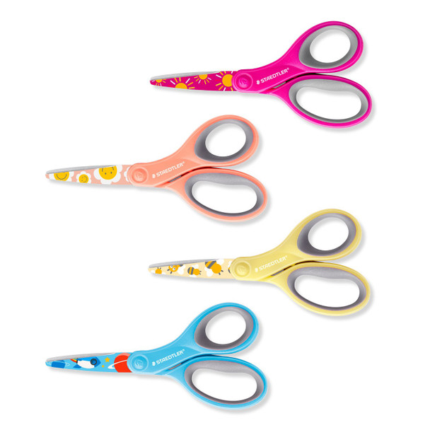 Noris Pastel Scissors 14cm 4 Assorted Colours 965 14P BK Staedtler Noris Pastel Scissors 14cm 4 Assorted Colours 965 14P BK Staedtler