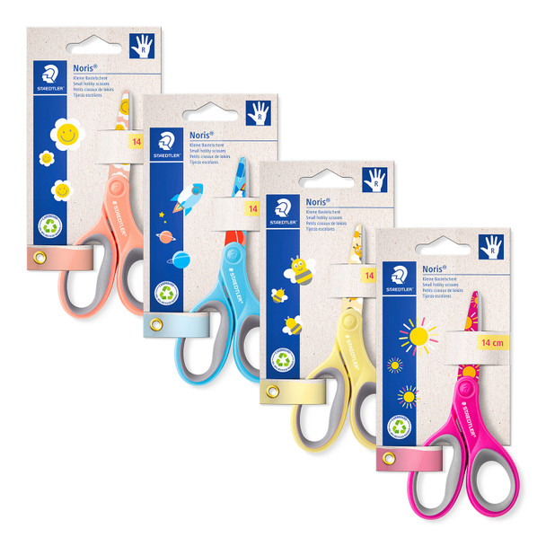 Staedtler Noris Pastel Scissors 14cm 4 Assorted Colours 965 14P BK Staedtler Noris Pastel Scissors 14cm 4 Assorted Colours 965 14P BK