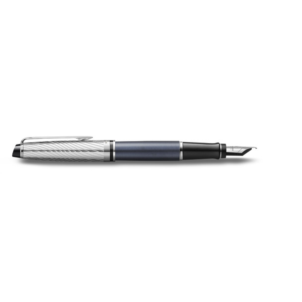 Metal and Stone Grey Lacquer Palladium Trim Fountain Pen Waterman Expert Deluxe Medium Nib