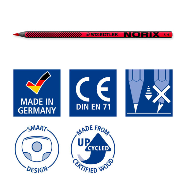 Staedtler 186 C12 Norix Coloured Pencil Box 12 Assorted Colours