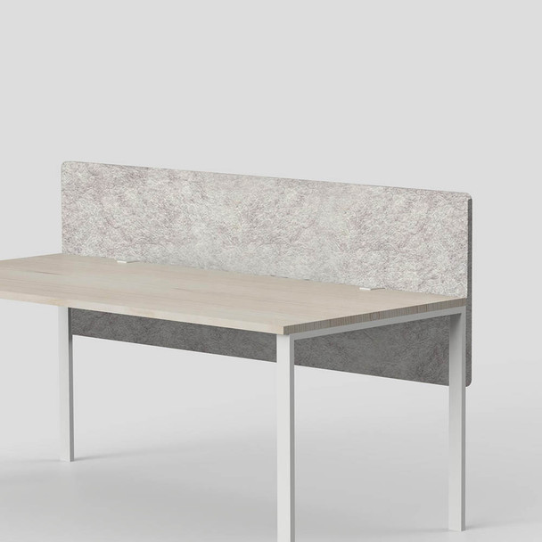 SANA Altitude Dual Above and Below Desk Screen 1500 x 12 x 600mm Mushroom