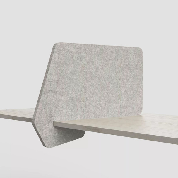 SANA Slide On Desk Screen 12mm 680 x 420mm Incline Style Mushroom SANA Slide On Desk Screen 12mm 680 x 420mm Incline Style Mushroom