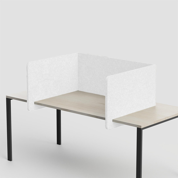 SANA Slide On Surround Desk Screen 24mm 940 x 680 x 480mm Altitude Style Frost