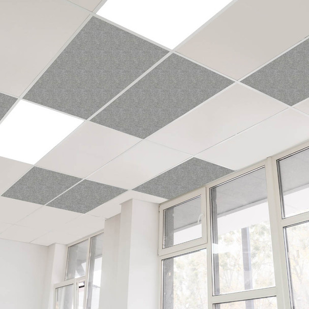 Sana Drop In Acoustic PET Ceiling Tile 1195 x 595 x 12mm Moonlight Pack of 8