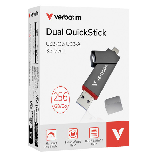Verbatim Dual QuickStick SSD USB-A/C 3.2 Gen1 256GB