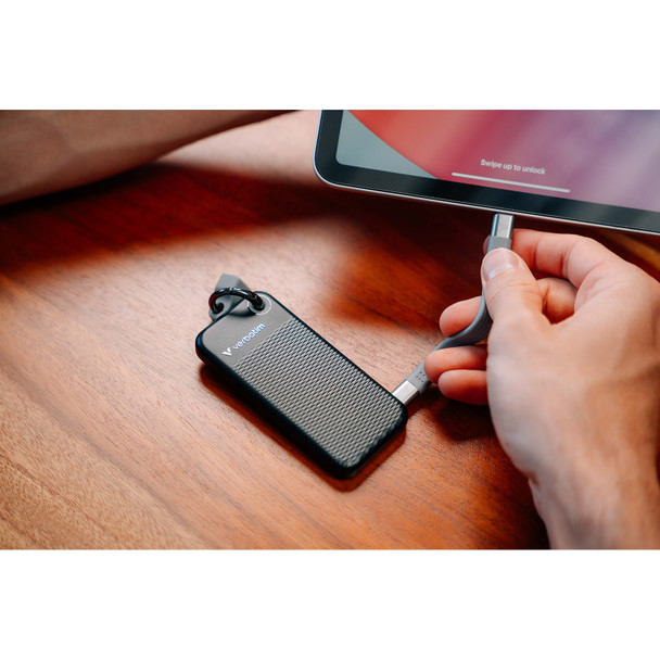 1TB Black/Grey Pocket SSD USB 3.2 Gen 2 Verbatim