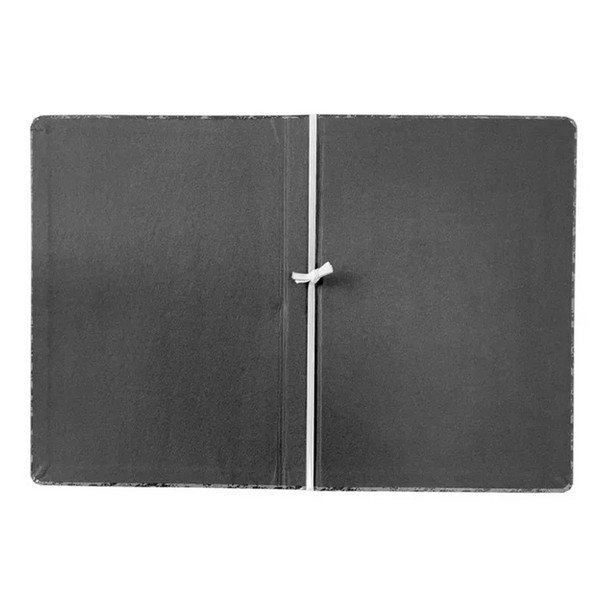 Reader Cover Black Mottled Board with White Elastic Tie 270 x 190mm Writer