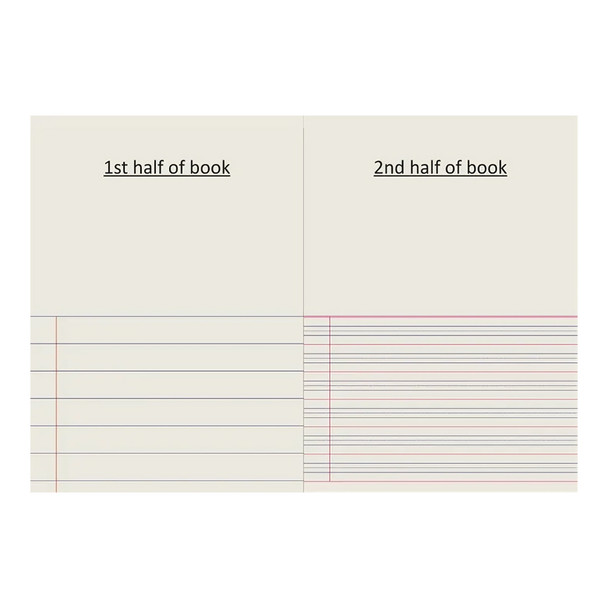 96 Page 24mm Qld Year 1 Ruled + Red Margin Pack of 10 Writer Premium Transition Story Book 330 x 240mm