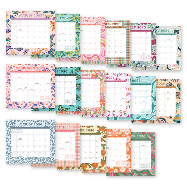 Orange Circle Catching Colours 2026 Magnetic Monthly Pad Calendar