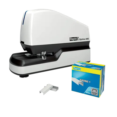 Rapid Optima 60E Contactless Electric Stapler White