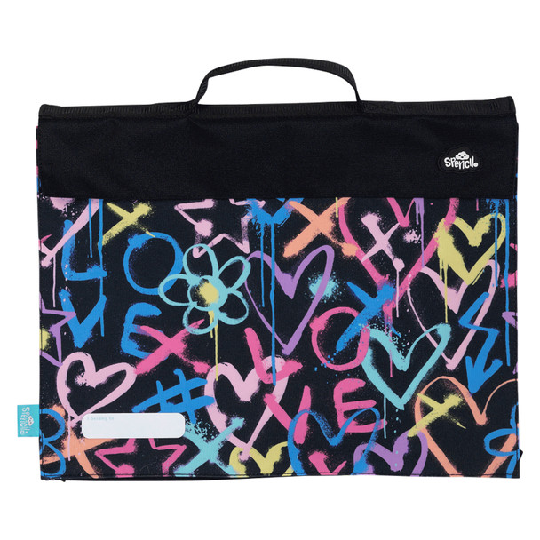 Spencil Hearts and Crosses Library Bag 30 x 37 x 3cm Pack of 3