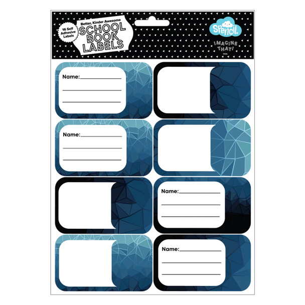 Spencil Fractal Book Labels Pack 16 Box of 6