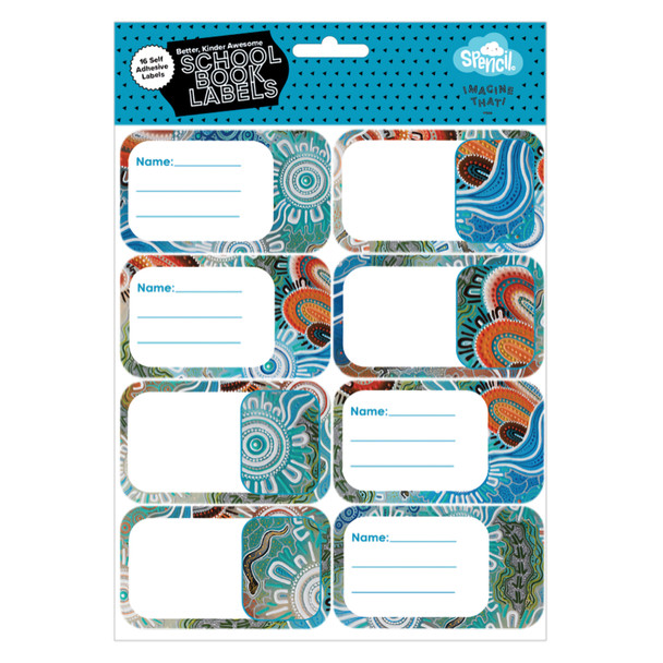 Spencil Kalkatungu Muu Book Labels Pack 16 Box of 6 Spencil Kalkatungu Muu Book Labels Pack 16 Box of 6