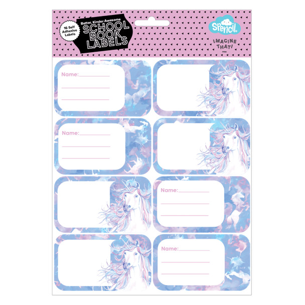 Spencil Unicorn Magic Book Labels Pack 16 Box of 6 Spencil Unicorn Magic Book Labels Pack 16 Box of 6