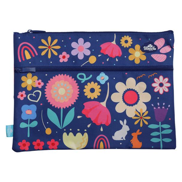 Spencil Flower Power A4 Twin Zip Pencil Case Spencil Flower Power A4 Twin Zip Pencil Case